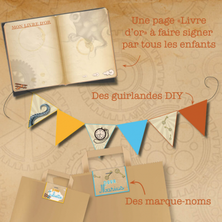 Pack déco - Escape Game enfant L'Horloge des Trois Mondes